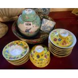 A small quantity of assorted 20th Century Chinese ceramics comprising famille rose decorated bowl,
