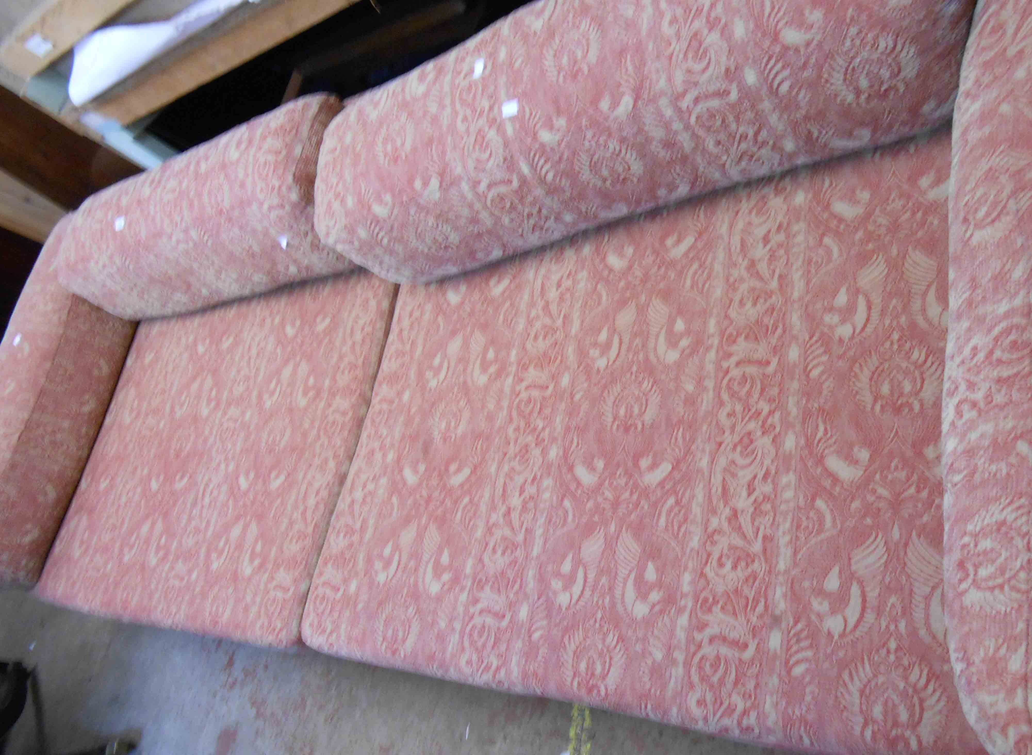 A 2.65m 1970's three seater settee with low back and classical machine tapestry upholstery - Image 4 of 6