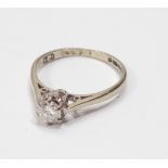 An 18ct. gold diamond solitaire ring - 0.3ct. TDW - size M 1/2