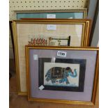 A selection of framed small format decorative pictures