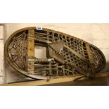 A pair of World War II period US Army C.A. Lund Hastings Minn. snowshoes