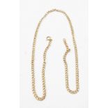 A 9ct. gold chain A 375 (9ct.) rose gold kerb-link neck chain