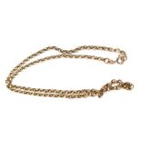 A 375 (9ct.) gold neck chain
