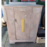 A 1940's Art Deco cupboard with later 'shabby chic' painted finish - a/f