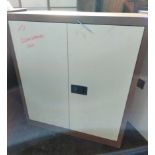 A Euro two door metal locking stationery cabinet