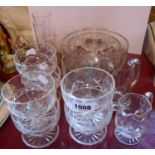 A selection of assorted glassware including set of six Brierley sundae dishes, etc.