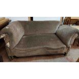 A 1.55m Victorian drop-end settee - for re-upholstery, drop-end a/f