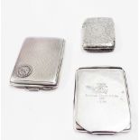 Two silver matchbook cases, one marked 'Bumping Competition 1926,' the other with applied 'I.B.'