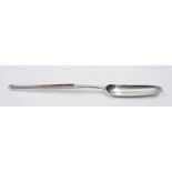 A mid 18th Century London silver double ended marrow scoop by Lawrence Johnson - date letter worn