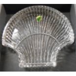 A Waterford cut crystal bowl of shell form in original box