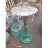 A vintage patio heater