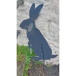 A modern garden silhouette in the form of a rabbit