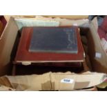 A box containing a quantity of sheet music and music books including a WWII period Army