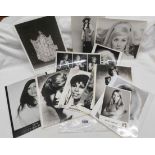 Female Artists: a collection of monochrome promotional photographs including Dionne Warwick, Marlene