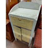 A 48cm washstand with fall-front compartment and two cupboard doors under, with painted 'shabby