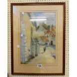 James Butler: a framed pastel drawing entitled Rue Sainte Croix, Angles' - signed and with label