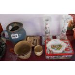 A small quantity of ceramic and other collectable items including a pair of souvenir ware
