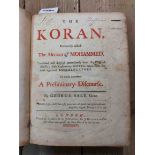 The Koran: Commonly Called The Alcoran of Mohammed, 1st George Sale edition, 4to., half bound,