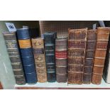 Eight antiquarian hardback books, all 8vo., leather bound and half bound, including The Southern