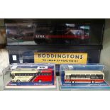 A large Corgi Modern Trucks die cast model marked for Boddingtons in perspex display case and a