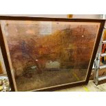 Miles Hunter: a large framed pastel drawing, depicting a rural woodland - signed and dated 1987 -