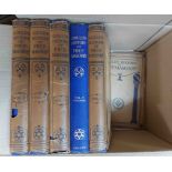 Gould's History of Freemasonry: revised by Dudley Wright, 5vols, 4to., blue gilt cloth, four with