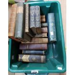 A crate containing a quantity of assorted mainly 19th Century hardback books - various authors,