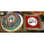 A small quantity of decorative plates including Royal Doulton Seriesware sailing boats, etc.