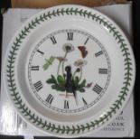 A Portmeirion Botanic Garden wall clock in original box