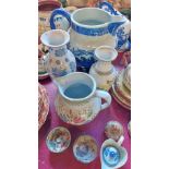 A small selection of assorted ceramic items, including modern Ironstone China jug, 20th Century