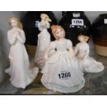 Four Royal Doulton figures including Forever Yours HN3949, etc.