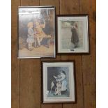 A pair of framed small format reproduction Pear's advertising prints - sold with a larger similar