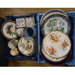 Two small crates containing a quantity of assorted ceramic items including Royal Doulton