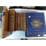Seven 19th Century literature hard back books comprising Minstrelsy of the Scottish Border: 3vols,