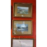 Bill Ransom: a pair of gilt framed oils on board, both depicting mountain lake landscapes - signed