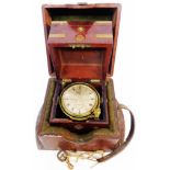 A 19th Century mahogany double cased marine chronometer by Litherland, Davies & Co., Liverpool -