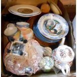 A box containing a quantity of ceramics and other collectable items including Oriental porcelain,
