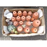 A quantity of small terracotta plant pots - sold with other decorative garden ornaments