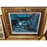 Terence Cuneo: a gilt framed large forma †Terence Cuneo: a gilt framed large format coloured