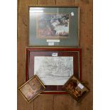 John Bovey: a framed pencil sketch entitled 'Kingsbridge Shipway' - signed and dated 1992 - sold