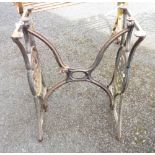 A Singer cast iron sewing machine treadle base