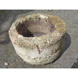 A 39cm diameter granite planter