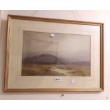 Charles Brittan: a gilt framed watercolour entitled 'The Tors near Princetown' - signed