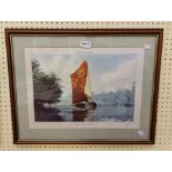 John Chancellor: a framed limited edition coloured print entitled 'Tubby Blake's Yacht' - No. 841/
