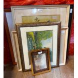 Martin Garvey: a framed vintage acrylic painting entitled 'Autumn Glade, Sherwood Forest - signed