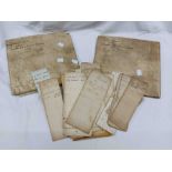 A 1770 marriage contract on nine folded vellum paper sheets with full details pertaining to