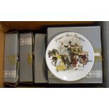 A box containing a quantity of Wedgwood Bradford Exchange and other collectors' plates in their