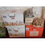 Three boxed Lilliput Lane cottage models comprising Jones the Butcher, The Greengrocer's and The