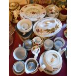 A large quantity of Royal Worcester Evesham oven-to-table ware including flan dishes, lidded