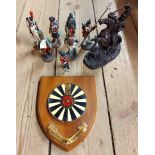 A box containing a small quantity of modern cast metal Napoleonic and other soldier figurines and